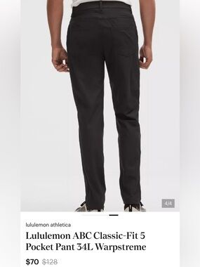 lululemon athletica Black ABC Men's Pants
